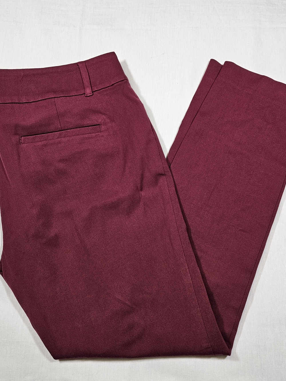 LOFT Outlet Women's Size 6 Burgundy Skinny Ankle Pants Stretch Dress Trousers